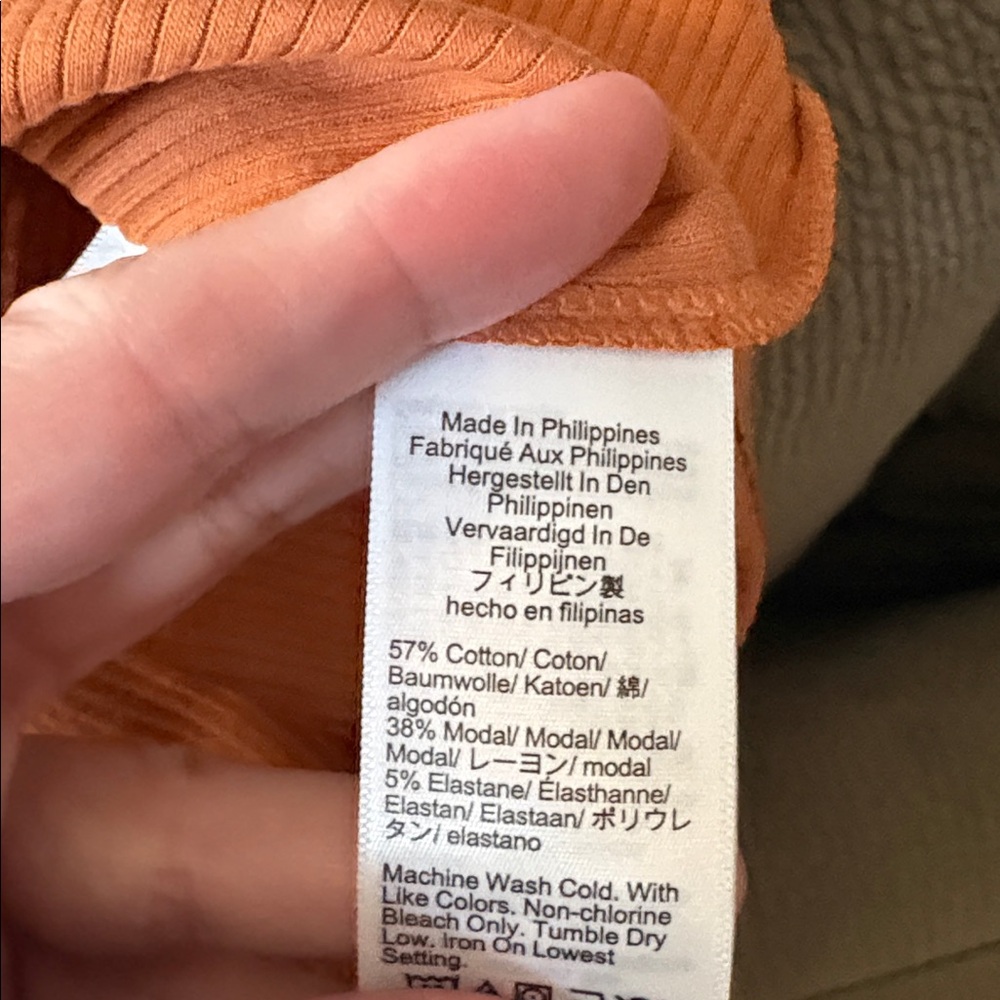 J. Crew Rust Ruffle Sleeve Ribbed Tank - Picture 4 of 4